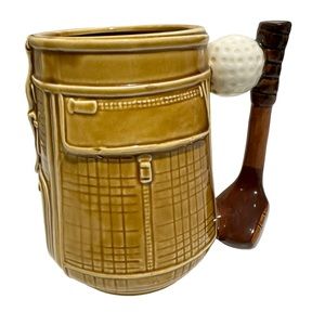 Vintage Ceramic Golf Mug